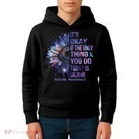 Its Okay If The Only Thing You Do Today Is Breathe Kids Hoodie thumb 4