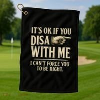 It's OK If You Disagree With Me Golf Towel thumb 1