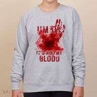 Im Ok Its Not My Blood Funny Halloween Zombie Women's Sweatshirt thumb 0