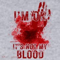 Im Ok Its Not My Blood Funny Halloween Zombie Women's Sweatshirt thumb 2