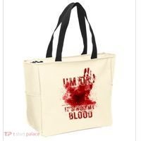 Im Ok Its Not My Blood Funny Halloween Zombie Tote Bag thumb 2