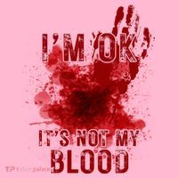 Im Ok Its Not My Blood Funny Halloween Zombie Coaster thumb 2