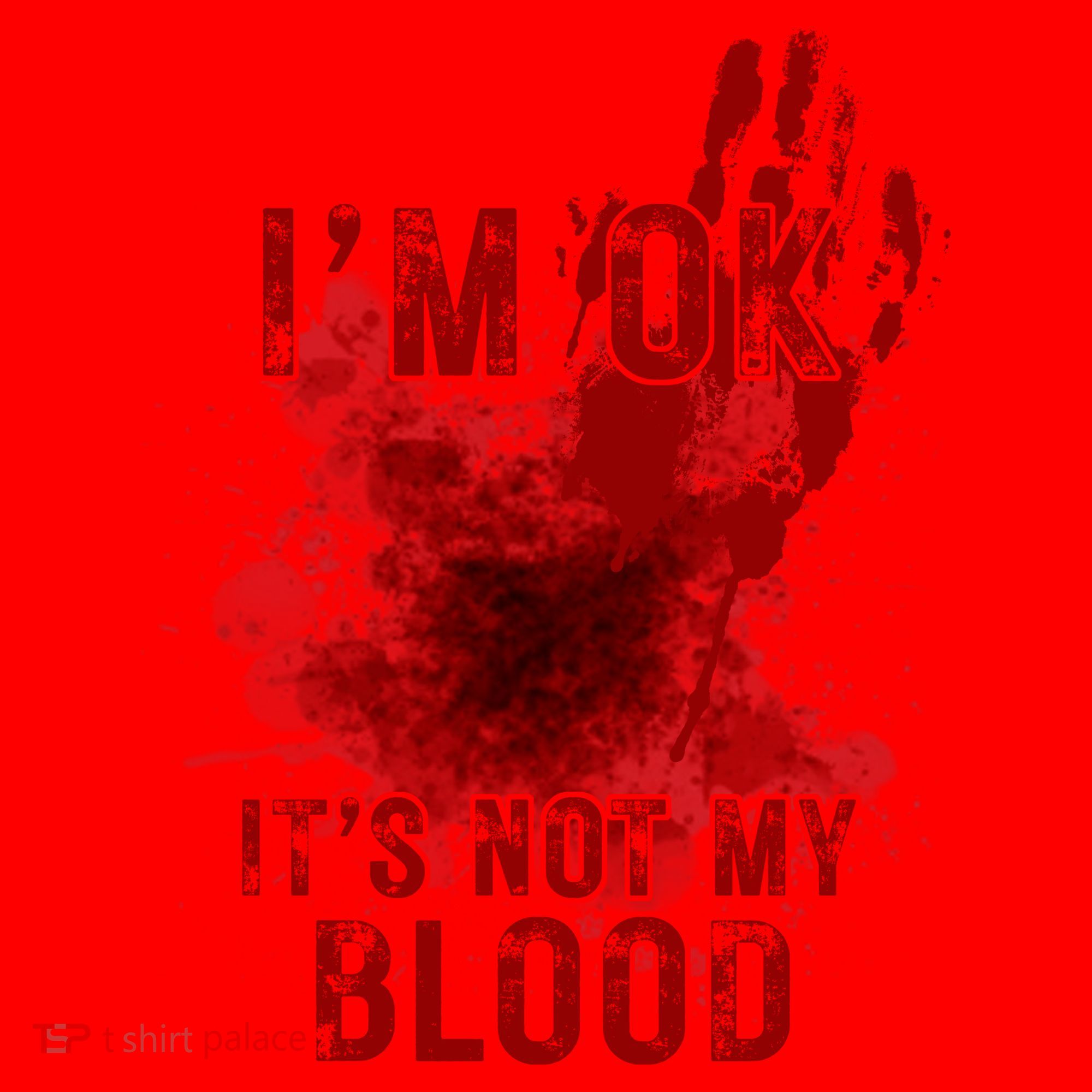 Im Ok Its Not My Blood Funny Halloween Zombie Santa Hat