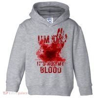 Im Ok Its Not My Blood Funny Halloween Zombie Toddler Hoodie thumb 0