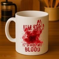 Im Ok Its Not My Blood Funny Halloween Zombie Coffee Mug thumb 4