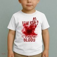 Im Ok Its Not My Blood Funny Halloween Zombie Toddler T-Shirt thumb 2