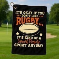 It's Okay If You Don't Like Rugby  Rugby Player Coach Golf Towel thumb 1