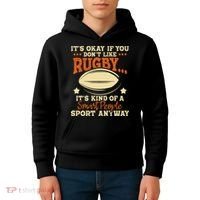 It's Okay If You Don't Like Rugby  Rugby Player Coach Kids Hoodie thumb 4