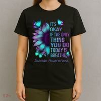 Its Okay If The Only Thing You Do Today Is Breathe T-Shirt thumb 4