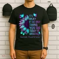 Its Okay If The Only Thing You Do Today Is Breathe T-Shirt thumb 6