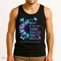 Its Okay If The Only Thing You Do Today Is Breathe Tank Top thumb 3