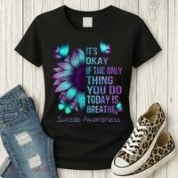 Its Okay If The Only Thing You Do Today Is Breathe Women's T-Shirt thumb 3