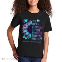 Its Okay If The Only Thing You Do Today Is Breathe Kids T-Shirt thumb 2