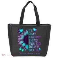 Its Okay If The Only Thing You Do Today Is Breathe Tote Bag thumb 0