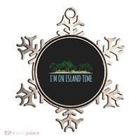 I'm On Island Time Cool Gift Vacation Gift Tropical Beach Tee Funny Gift Ornament thumb 0