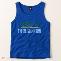 I'm On Island Time Cool Gift Vacation Gift Tropical Beach Tee Funny Gift Tank Top thumb 2