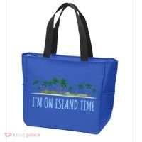 I'm On Island Time Cool Gift Vacation Gift Tropical Beach Tee Funny Gift Tote Bag thumb 3