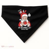 Im Only Jolly On December 25th Christmas USA-Made Doggie Bandana thumb 0