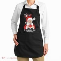 Im Only Jolly On December 25th Christmas Apron thumb 2