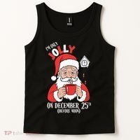 Im Only Jolly On December 25th Christmas Tank Top thumb 2
