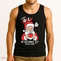 Im Only Jolly On December 25th Christmas Tank Top thumb 3