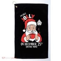 Im Only Jolly On December 25th Christmas Golf Towel thumb 0