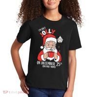 Im Only Jolly On December 25th Christmas Kids T-Shirt thumb 2