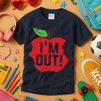 Im Out Last Day Of School Summer Break Teacher Kids T-Shirt thumb 3