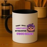 I Only Love Video Games Headphones Cat Ears Coffee Mug thumb 4