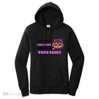 I Only Love Video Games Headphones Cat Ears Women's Hoodie thumb 0