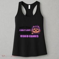 I Only Love Video Games Headphones Cat Ears Women's Tank Top thumb 3