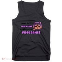 I Only Love Video Games Headphones Cat Ears Tank Top thumb 0