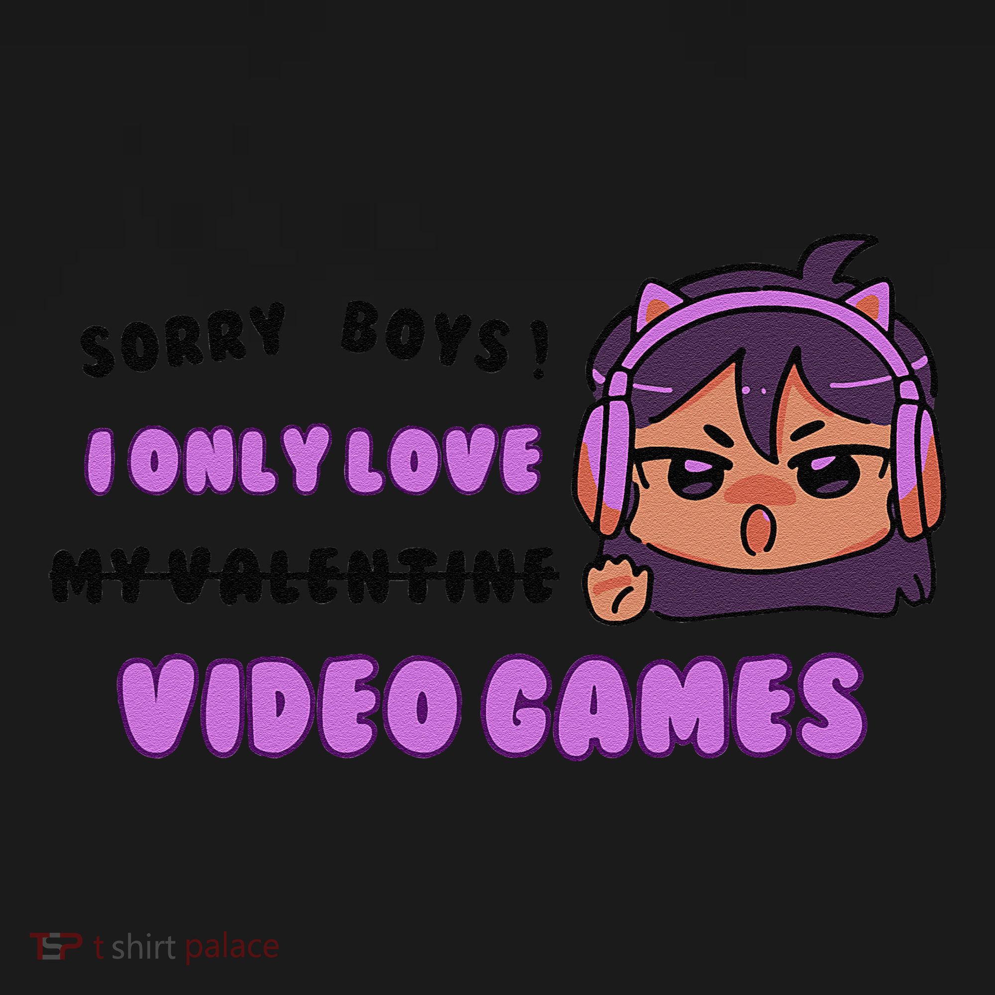 I Only Love Video Games Headphones Cat Ears Visor