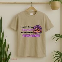 I Only Love Video Games Headphones Cat Ears T-Shirt thumb 2