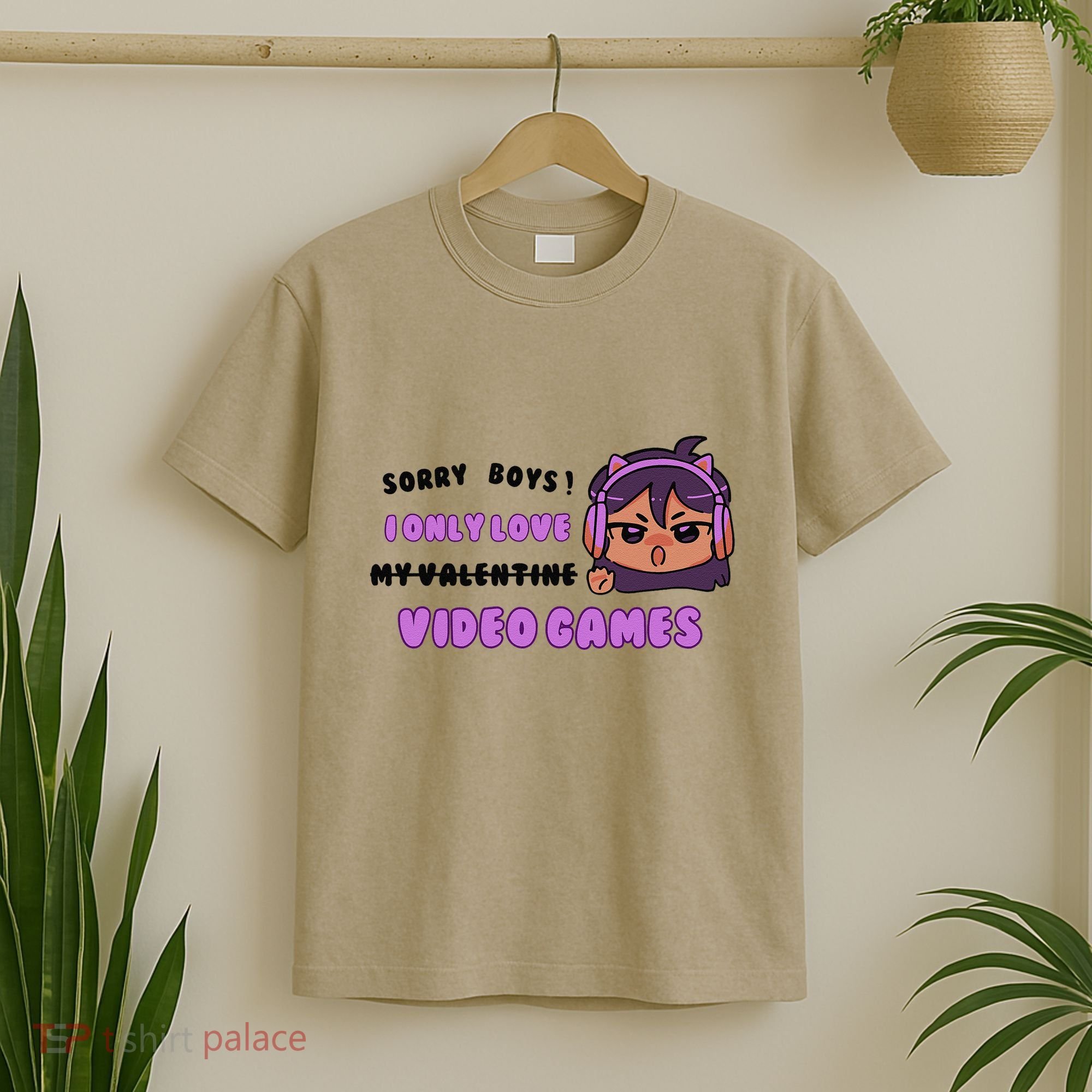 I Only Love Video Games Headphones Cat Ears T-Shirt