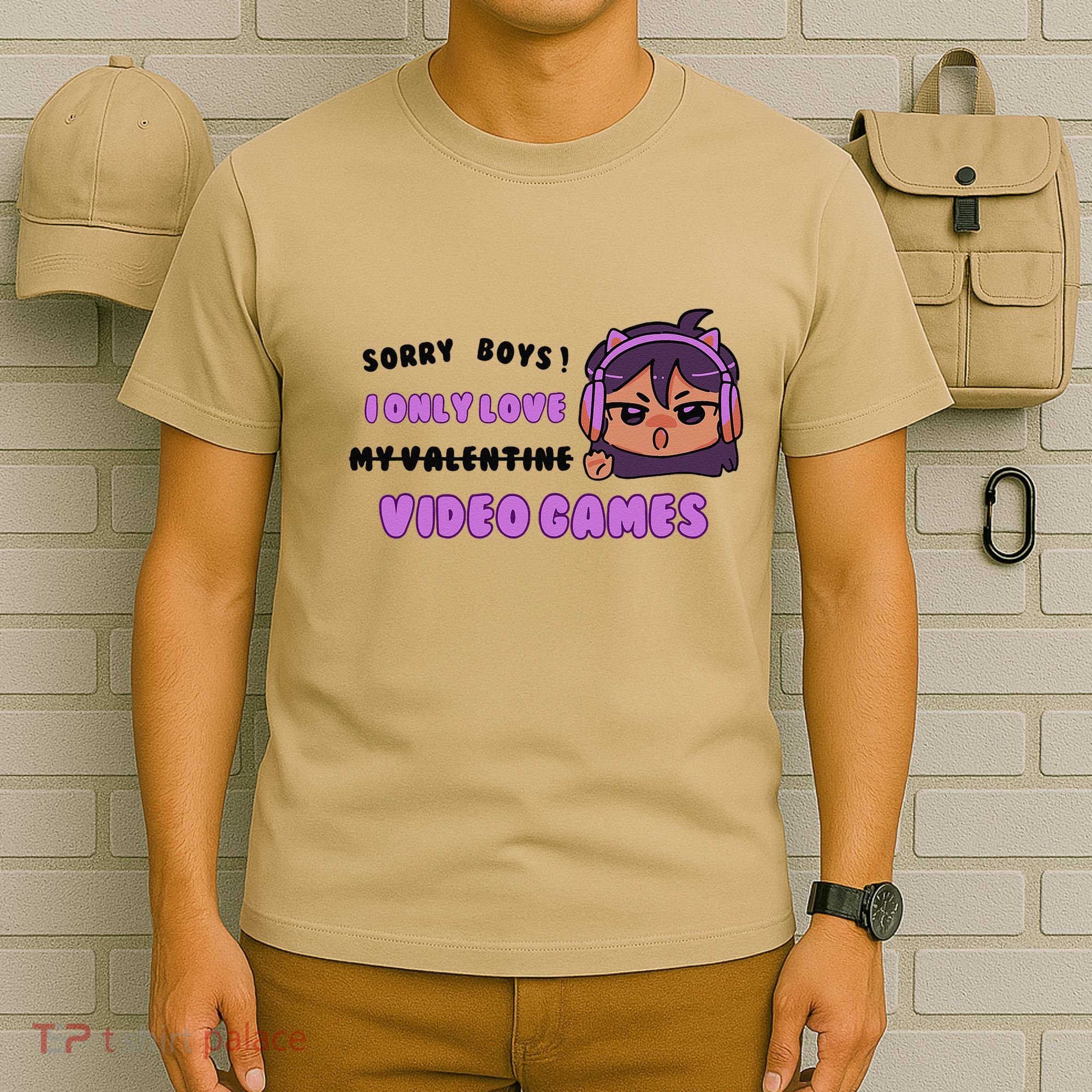 I Only Love Video Games Headphones Cat Ears T-Shirt