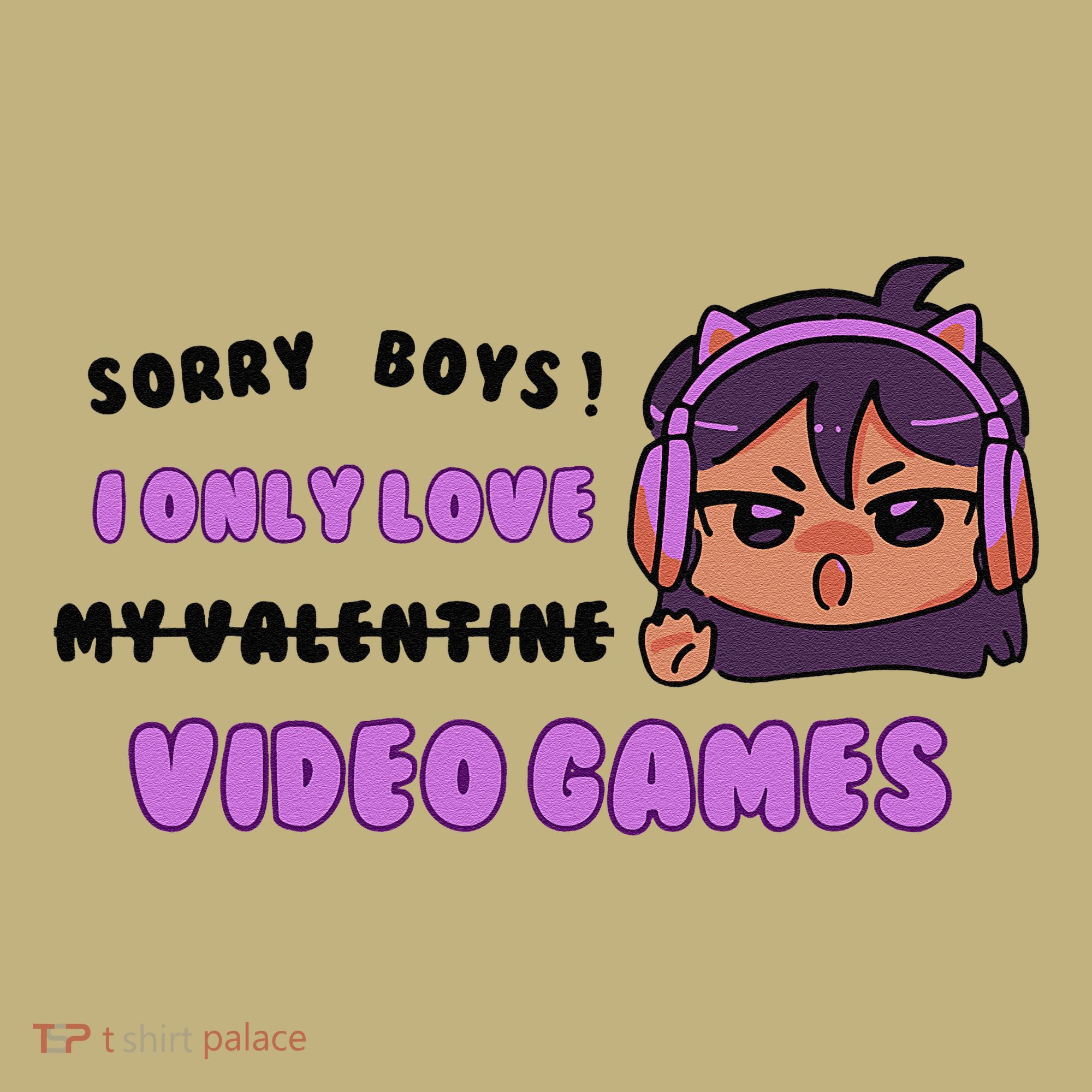 I Only Love Video Games Headphones Cat Ears T-Shirt