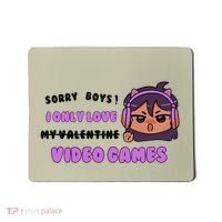 I Only Love Video Games Headphones Cat Ears Mousepad thumb 0