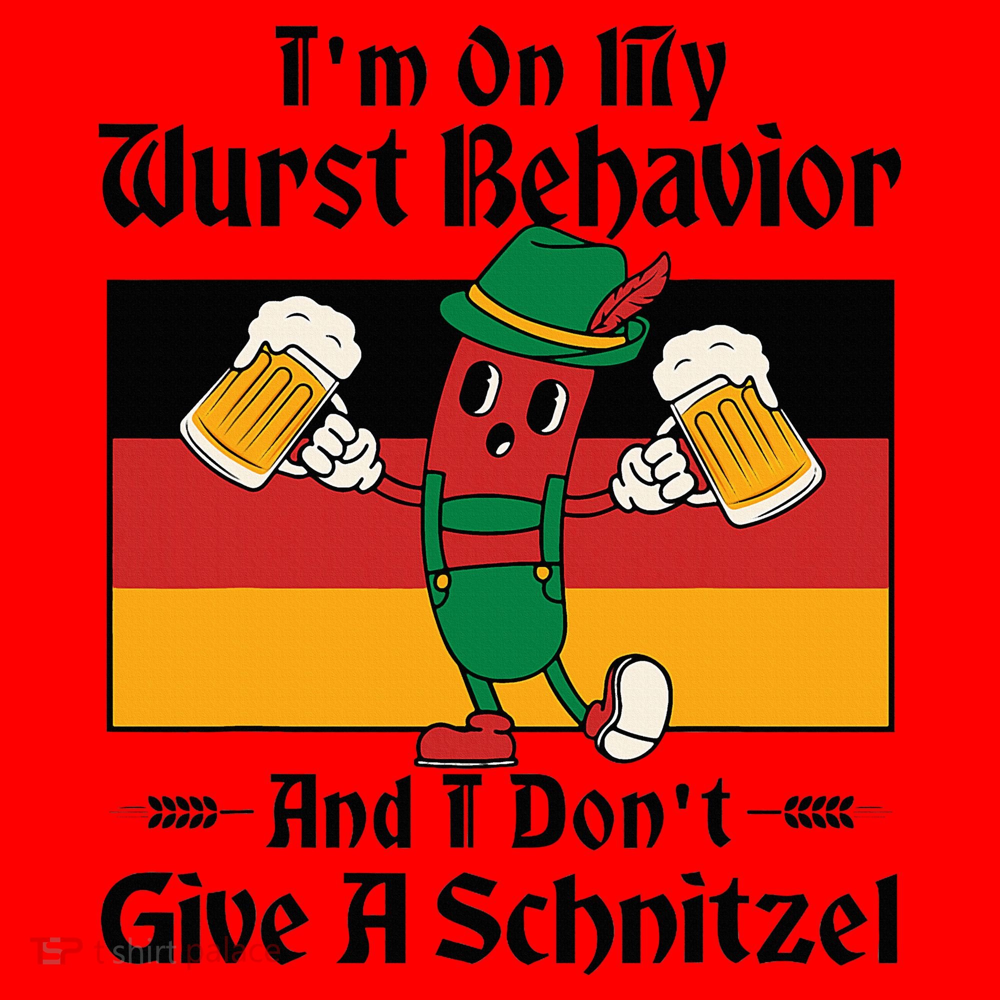 IM On My Wurst Behavior And I DonT Give A Schnitzel Santa Hat