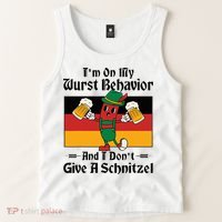 IM On My Wurst Behavior And I DonT Give A Schnitzel Tank Top thumb 2