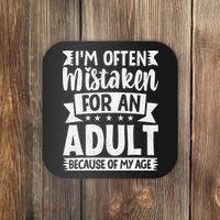 Im Often Mistaken For An Because Of My Age Funny Coaster thumb 0
