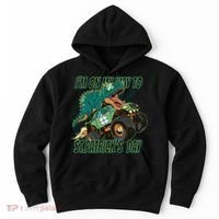 Im On My Way To St Patricks Day Dinosaur Hoodie thumb 0