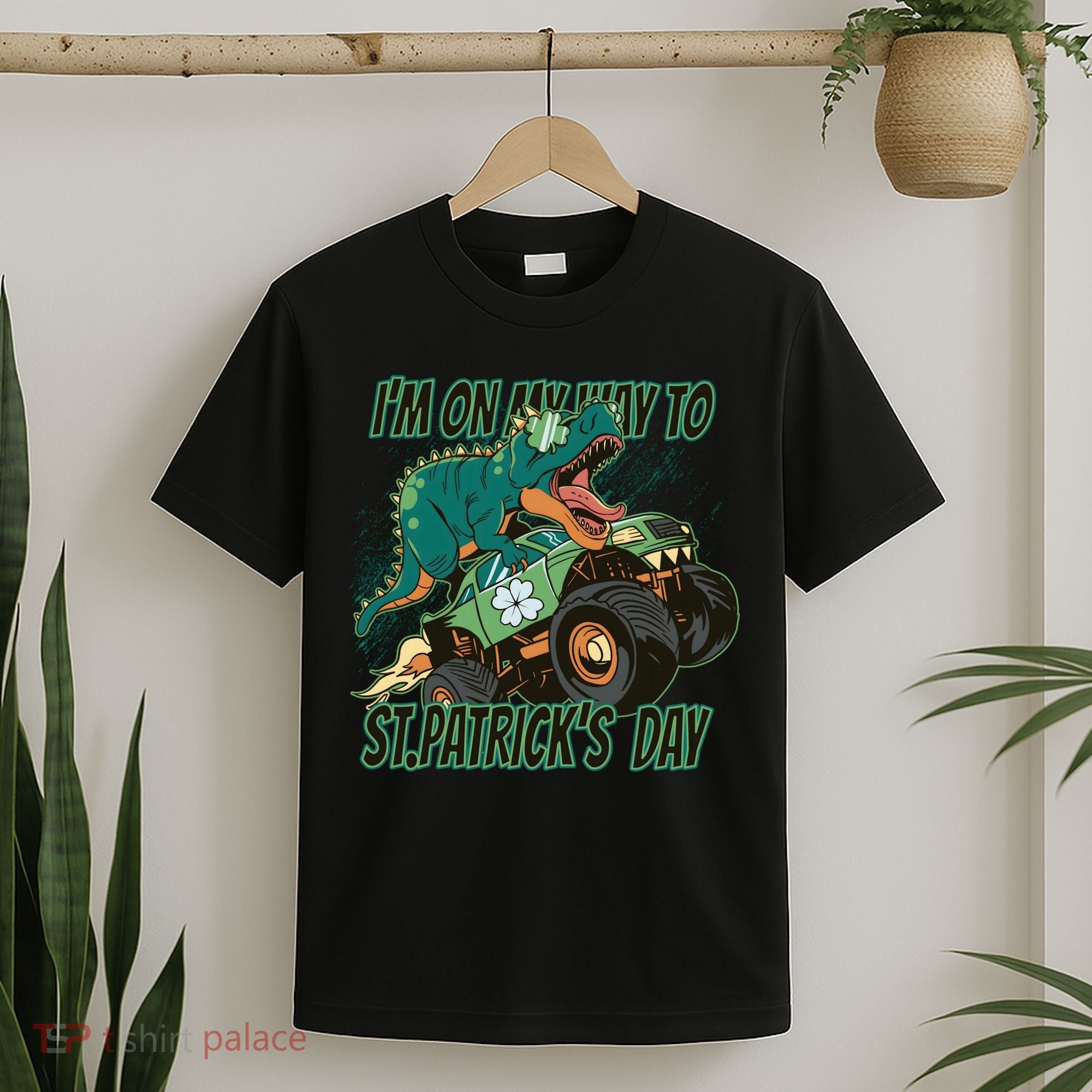 Im On My Way To St Patricks Day Dinosaur T-Shirt