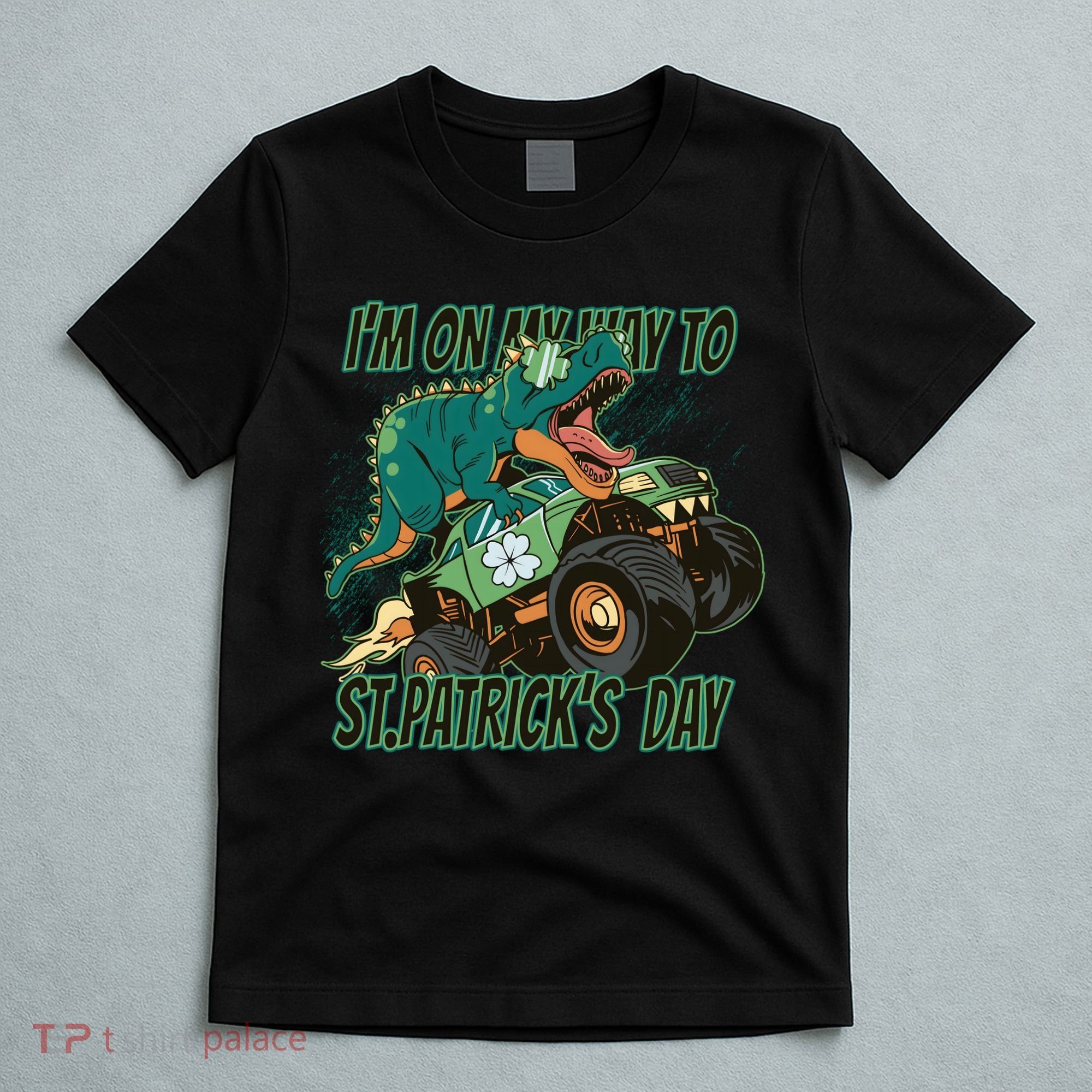 Im On My Way To St Patricks Day Dinosaur T-Shirt