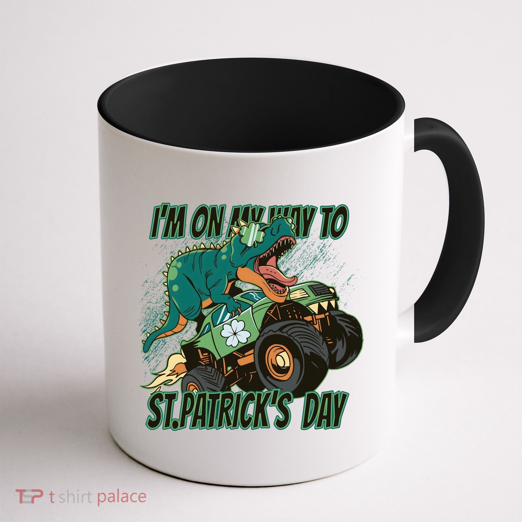 Im On My Way To St Patricks Day Dinosaur Coffee Mug