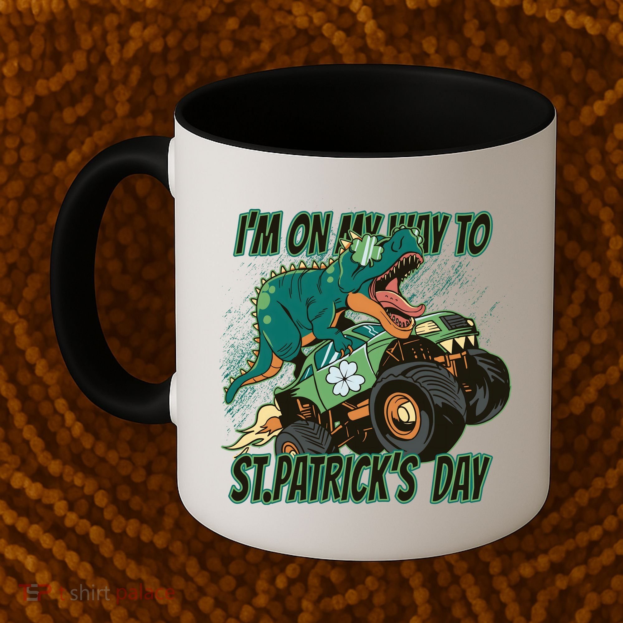 Im On My Way To St Patricks Day Dinosaur Coffee Mug
