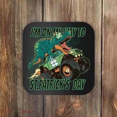 Im On My Way To St Patricks Day Dinosaur Coaster
