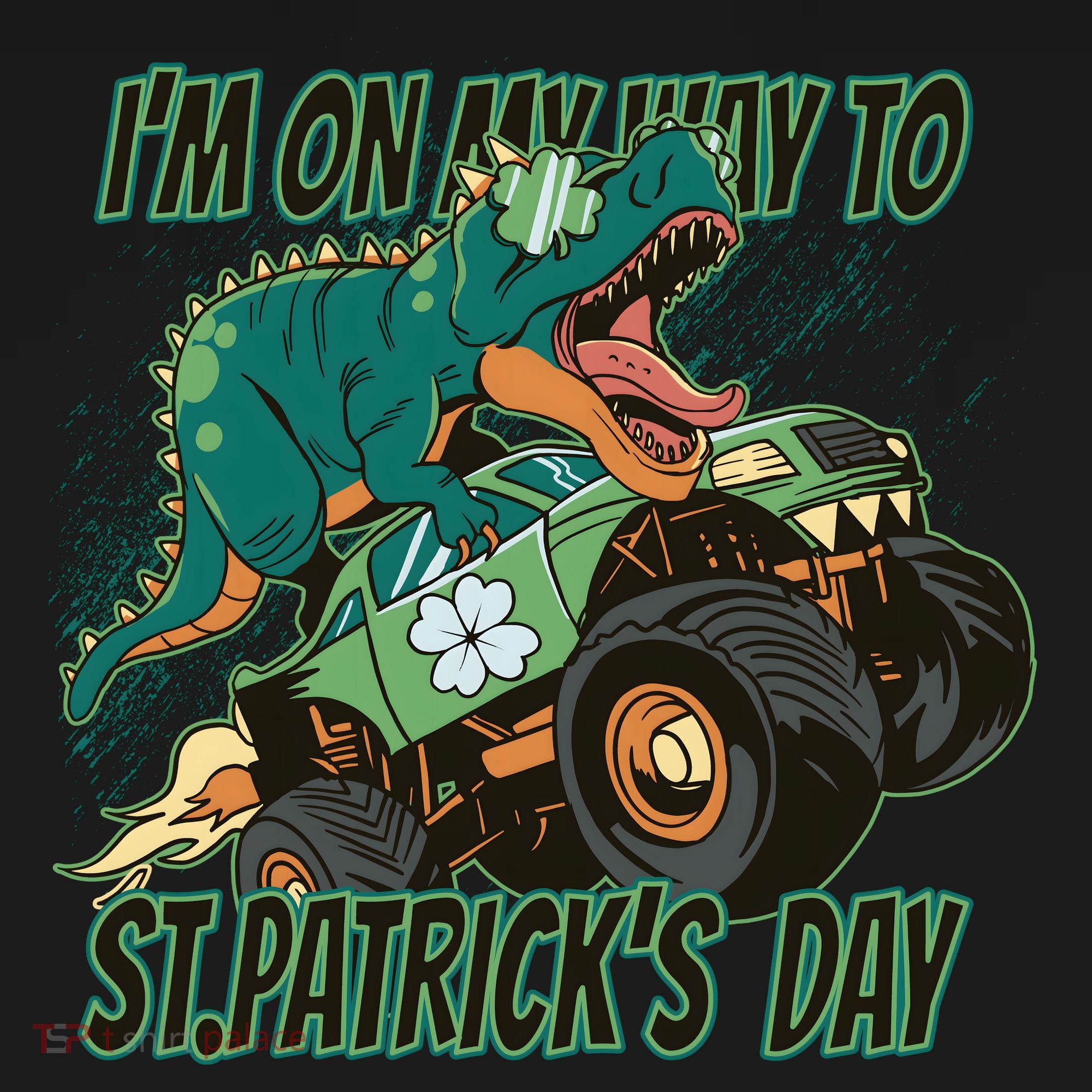 Im On My Way To St Patricks Day Dinosaur Women's Hoodie