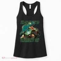 Im On My Way To St Patricks Day Dinosaur Women's Tank Top thumb 0