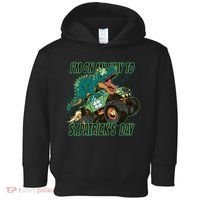 Im On My Way To St Patricks Day Dinosaur Toddler Hoodie thumb 0